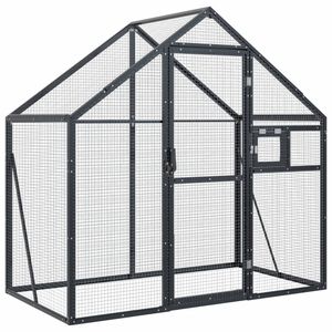 vidaXL Aviaario antrasiitti 179x100x185 cm alumiini