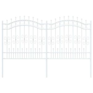 vidaXL Puutarha-aita Valkoinen 240 x 165 cm Jauhemaalattu teräs