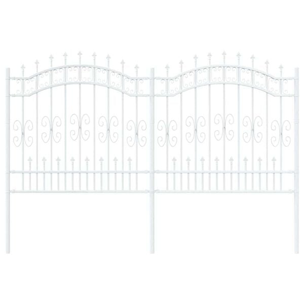 vidaXL Puutarha-aita Valkoinen 240 x 165 cm Jauhemaalattu teräs