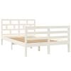 vidaXL Sängynrunko valkoinen täysi mänty 120x200 cm