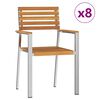 vidaXL Puutarhan Tuoli 8 pcs &Ouml;ljyinen luonnollinen Tihe&auml; akasiapuu
