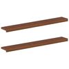 vidaXL Ikkunalautaset 2 kpl Tumma ruskea 110 x 20 x 2 cm M&auml;ntypuu