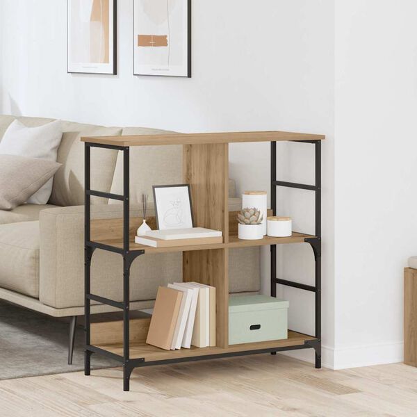 vidaXL Kirjahylly artesaani tammi 78.5 x 33 x 82 cm Tekninen puu