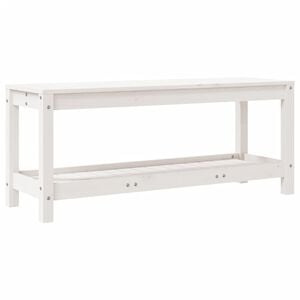 vidaXL Puutarhapenkki valkoinen 108x35x45 cm t&auml;ysi m&auml;nty