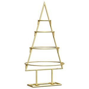 vidaXL Metallinen joulukuusi Kulta 60 cm Jauhemaalattu ter&auml;s