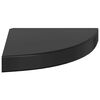 vidaXL Kelluvat kulmahyllyt 4 kpl korkeakiilto musta 25x25x3,8 cm MDF
