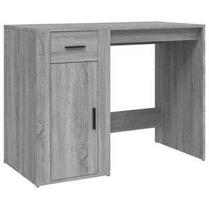 vidaXL Ty&ouml;p&ouml;yt&auml; harmaa Sonoma 100x49x75 cm tekninen puu