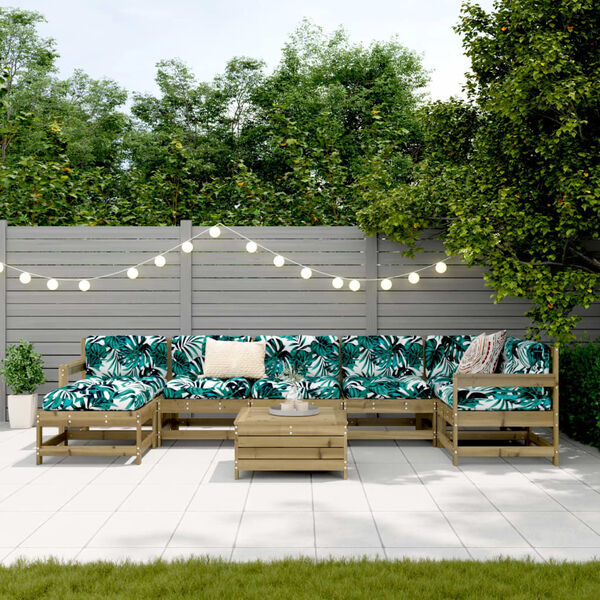 vidaXL 8-osainen Ulkosohvasarja kyll&auml;stetty m&auml;nty