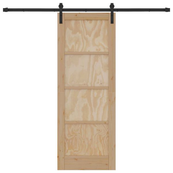 vidaXL Liukuovi Ruskea 73,5 x 198,5 cm Massiivinen mänty