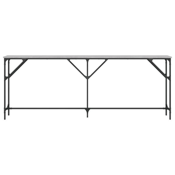 vidaXL Konsolip&ouml;yt&auml; harmaa Sonoma 200x29x75 cm tekninen puu