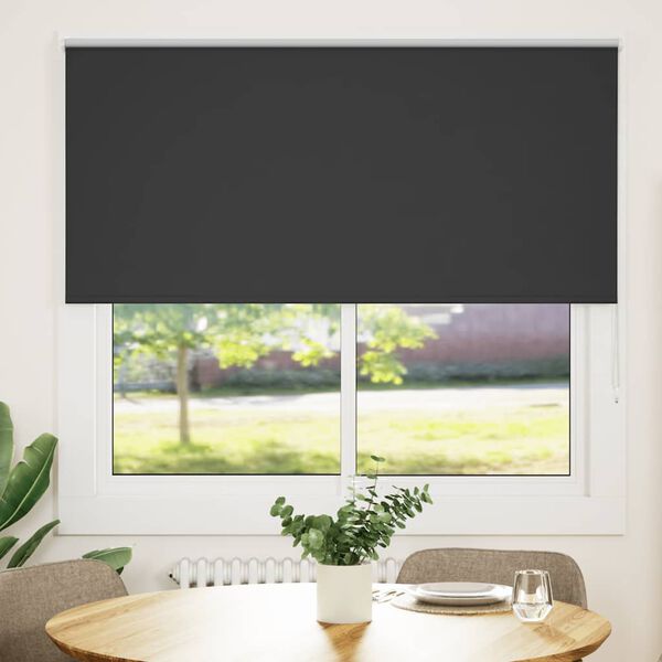 vidaXL Rullaverho Blackout Musta 145x150 cm Kankaan leveys 141,6 cm