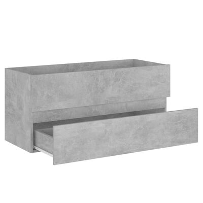 vidaXL Allaskaappi betoninharmaa 100x38,5x45 cm lastulevy
