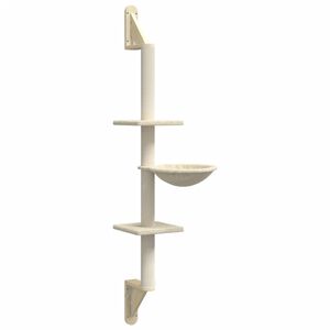 vidaXL Kissan raapimispuu sein&auml;lle kerma 142,5 cm