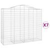 vidaXL Kaarevat kivikorit 7 kpl 200x50x160/180 cm galvanoitu rauta