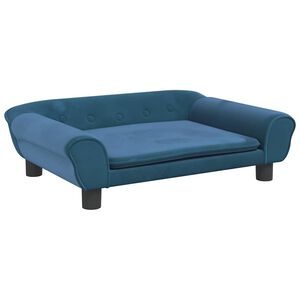 vidaXL Koiranpeti sininen 70x48x22 cm sametti