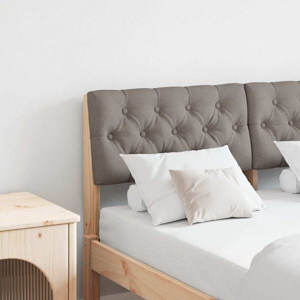 vidaXL Verhoiltu s&auml;ngynp&auml;&auml;ty Harmaanruskea 120 cm Massiivinen m&auml;nty