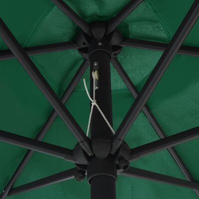 vidaXL Aurinkovarjo alumiinitanko 270x246 cm vihreä