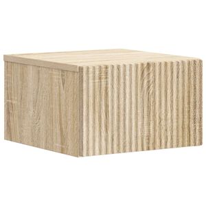 vidaXL Sein&auml;lle Kiinnitett&auml;v&auml; Y&ouml;p&ouml;yt&auml; Sonoma-tammi 33 x 34,5 x 20 cm