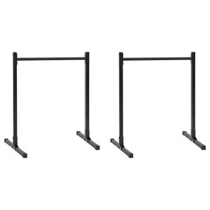 vidaXL Dippiasema 2 kpl Musta 55 x 90 x 104.5 cm Jauhemaalattu Ter&auml;s