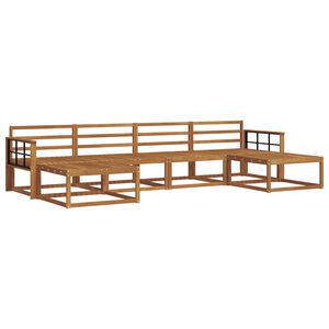 vidaXL Ulkosohvakokoelma 6 pcs Luonnollinen Tihe&auml; akasiapuu