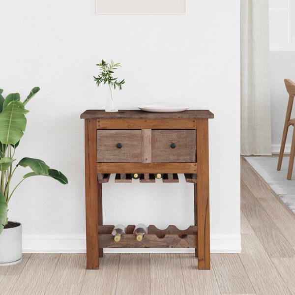 vidaXL Kaappi Ruskea 60 x 30 x 70 cm Kierr&auml;tetty massiivinen puu