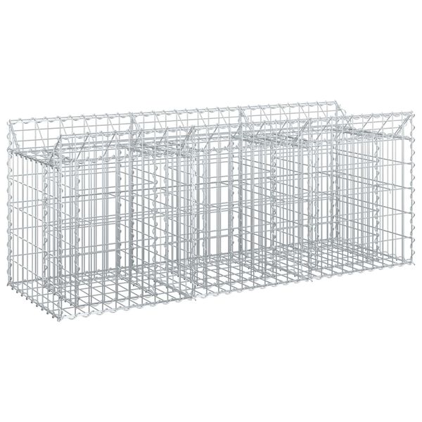 vidaXL Gabion Kohotettu Peti Hopea 150 x 50 x 60 cm Galvanoitu ter&auml;s