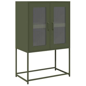 vidaXL Highboard Oliivinvihre&auml; 68x39x107 cm Ter&auml;s