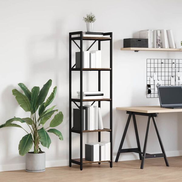 vidaXL Kirjahylly Savup&auml;hkin&auml; 40 x 30 x 155 cm Tekninen puu