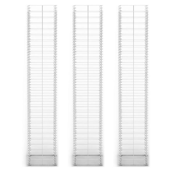 vidaXL Gabion-/kivikorisarja 3kpl galvanoitu vaijeri 25x25x150 cm