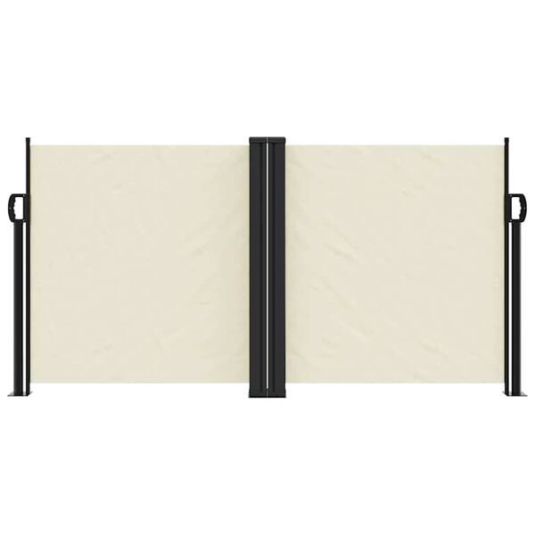 vidaXL Sis&auml;&auml;nvedett&auml;v&auml; sivumarkiisi 120x600 cm kerma