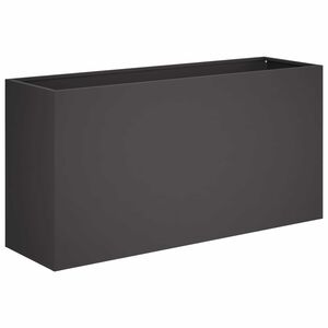 vidaXL Puutarha ruukku Musta 100 x 30 x 40 cm Kylm&auml;valssattu ter&auml;s