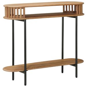 vidaXL K&auml;sintehty p&ouml;yt&auml; Teak ruskea 90 x 30 x 75 cm Tihe&auml; akasiapuu