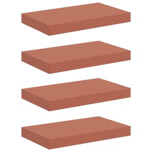 vidaXL Sein&auml;hylly 4 kpl Punainen 40 x 23,5 x 3,8 cm Tekninen puu