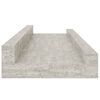 vidaXL Sein&auml;hyllyt 2 kpl betoninharmaa 40x9x3 cm