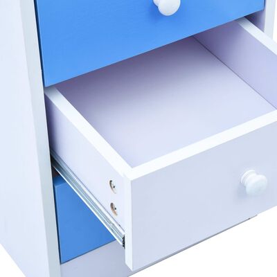 vidaXL Lasten piirustuspöytä kallistettava sininen ja valkoinen