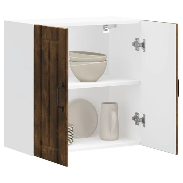 vidaXL Keitti&ouml;n sein&auml;kaappi Lucca savutammi tekninen puu