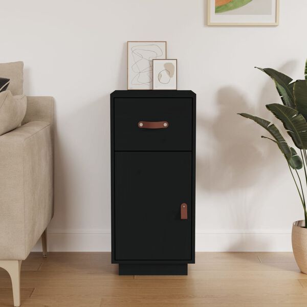 vidaXL Senkki musta 34x40x75 cm täysi mänty