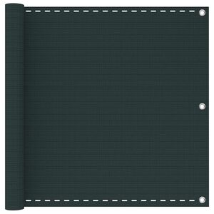 vidaXL Parvekkeen Verho Tummanvihre&auml; 75 x 700 cm HDPE ja alumiini