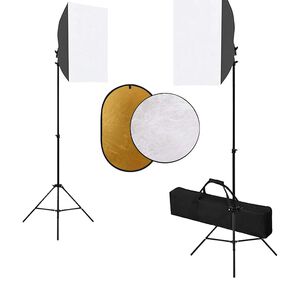 vidaXL Valokuvastudiosarja softbox-valot ja heijastin