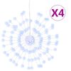 vidaXL Starburst jouluvalot 140 LED-valoa 4 kpl kylm&auml; valkoinen 17 cm