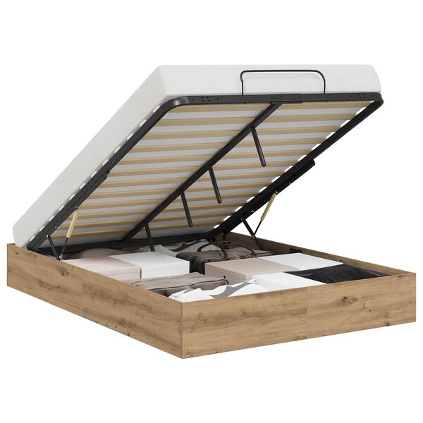 vidaXL Ottoman S&auml;ngyn Runko Artisan Tammi 5FT King Size K&auml;sitelty puu