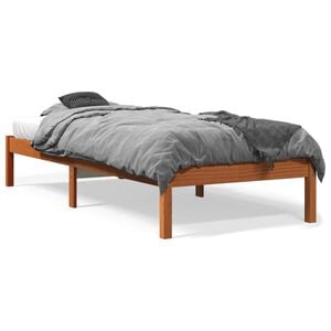 vidaXL S&auml;ngynrunko ilman patjaa vahanruskea 75x190 cm t&auml;ysi m&auml;nty