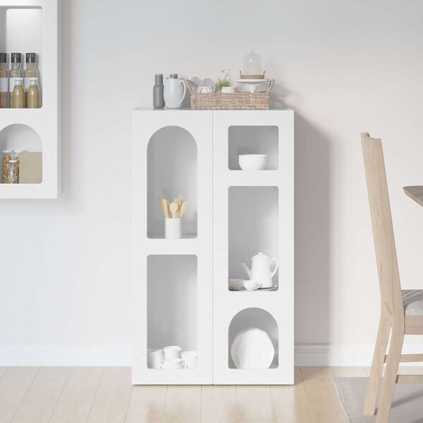 vidaXL Sivup&ouml;yt&auml; Korkean kiillon valkoinen 59 x 35 x 100,5 cm