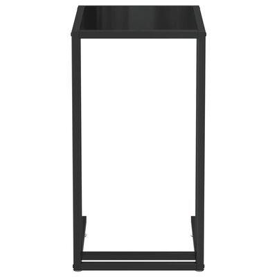 vidaXL Sivupöytä läppärille musta 50x35x65 cm karkaistu lasi
