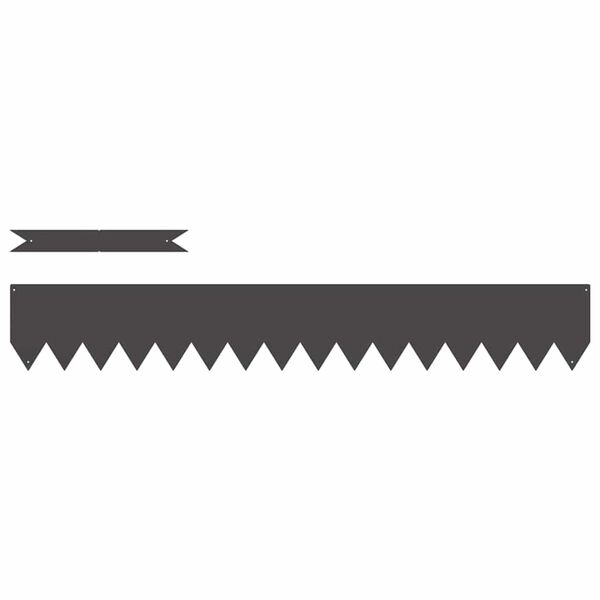 vidaXL Nurmireunus 50 pcs Musta 100 x 0.05 x 20 cm