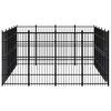 vidaXL Koiran ulkohäkki teräs 18,43 m²
