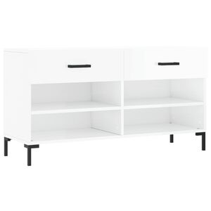 vidaXL Kenk&auml;kaappi korkeakiilto valkoinen 102x35x55 cm tekninen puu