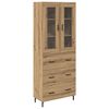 vidaXL Korkea kaappi 2 pcs Artisan tammi 69,5 x 34 x 180 cm