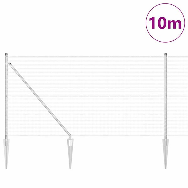 vidaXL Aitalatu Hopea 10 x 1 m (19 x 19 mm kangas) Ter&auml;s