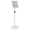 vidaXL Pedestaali juliste teline Hopea 33 x 33 x 123 cm PVC ja ter&auml;s